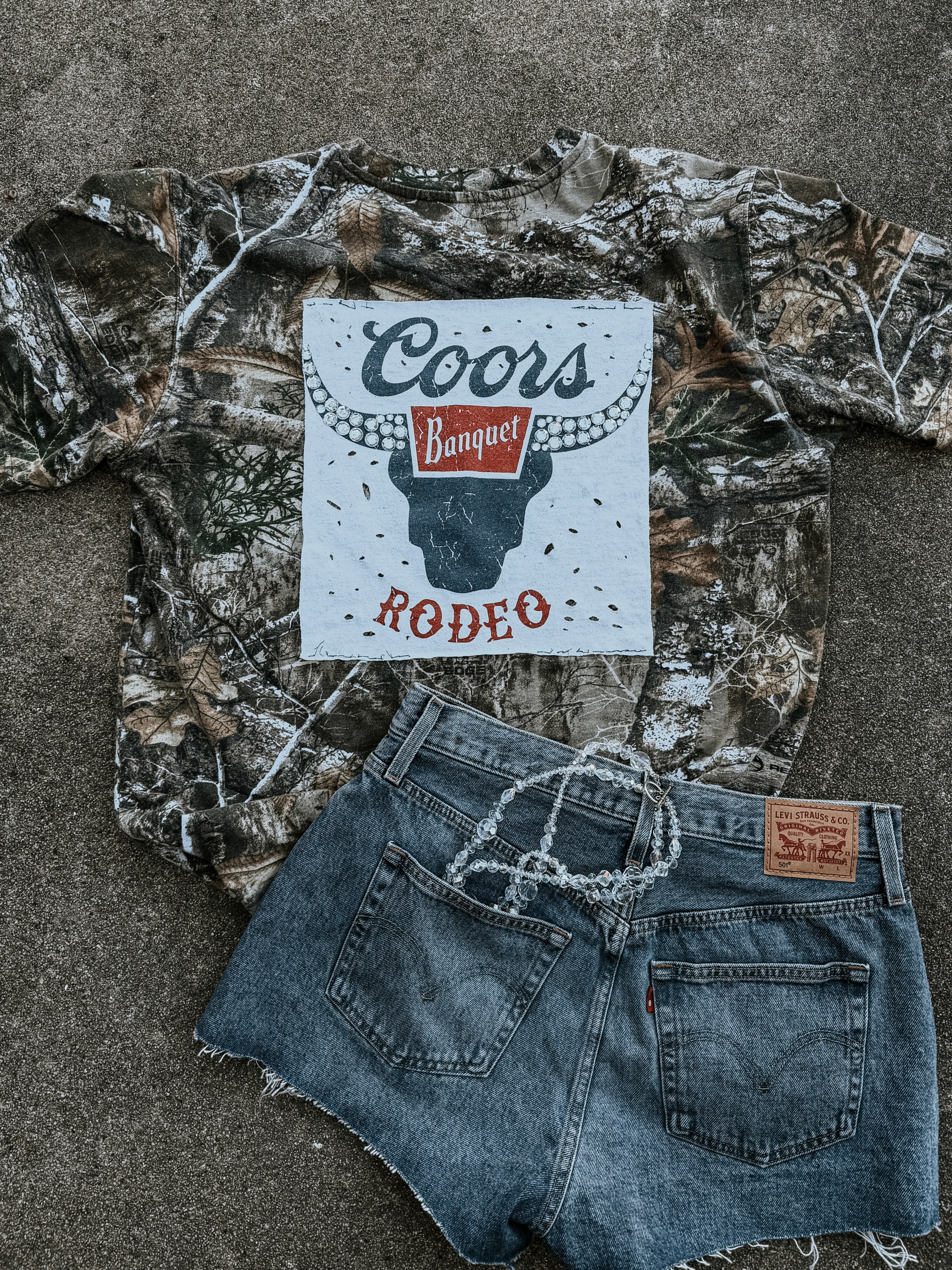 Upcycled Coors Banquet Rodeo Realtree Camo Rework (One-of-One) | Size XL Shirt