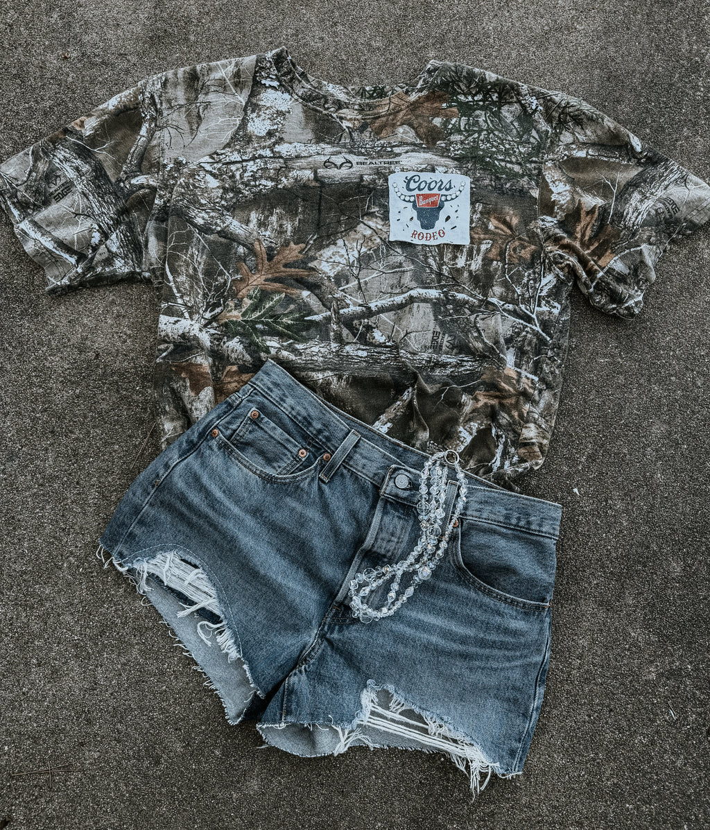 Upcycled Coors Banquet Rodeo Realtree Camo Rework (One-of-One) | Size XL Shirt