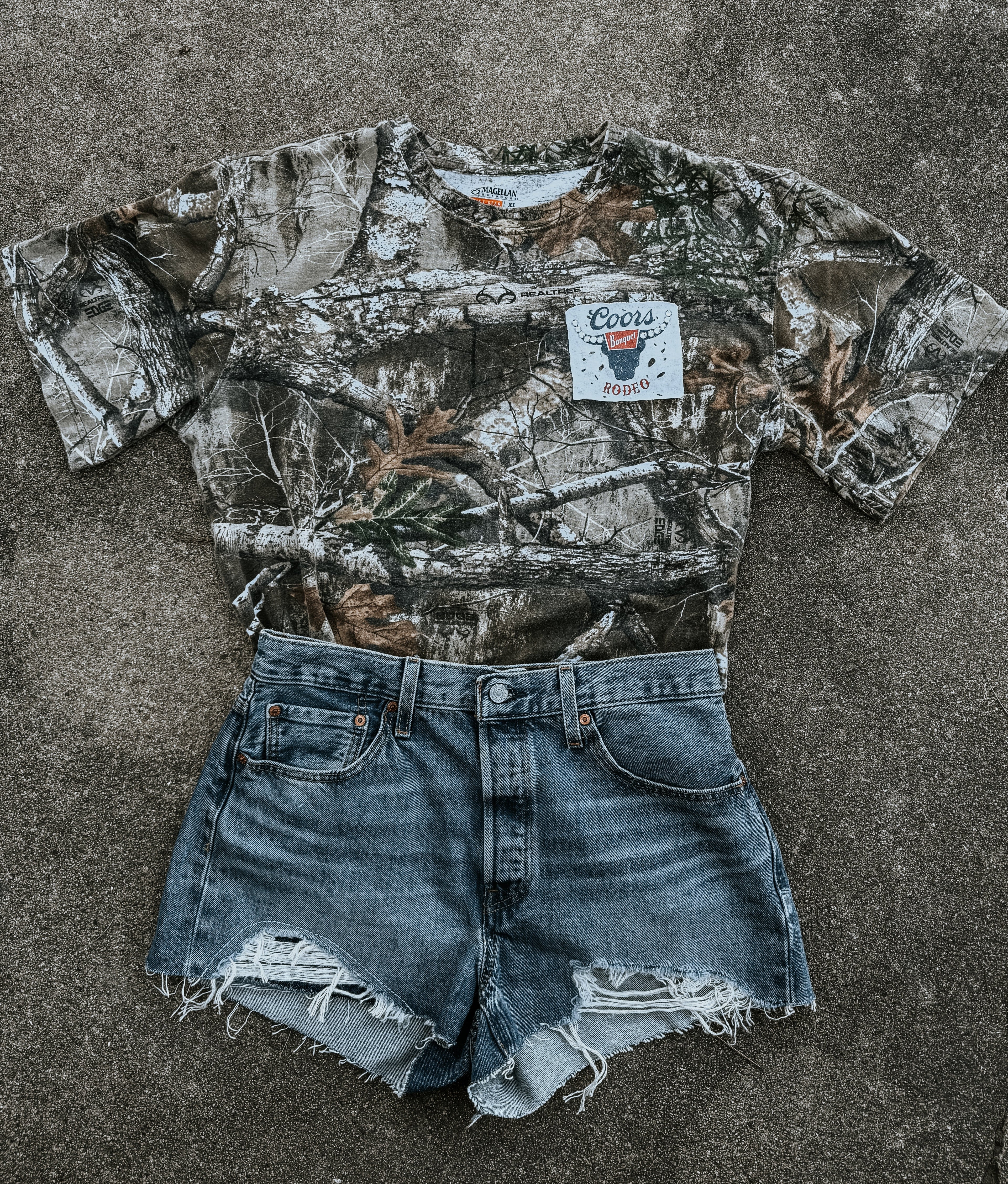 Upcycled Coors Banquet Rodeo Realtree Camo Rework (One-of-One) | Size XL Shirt