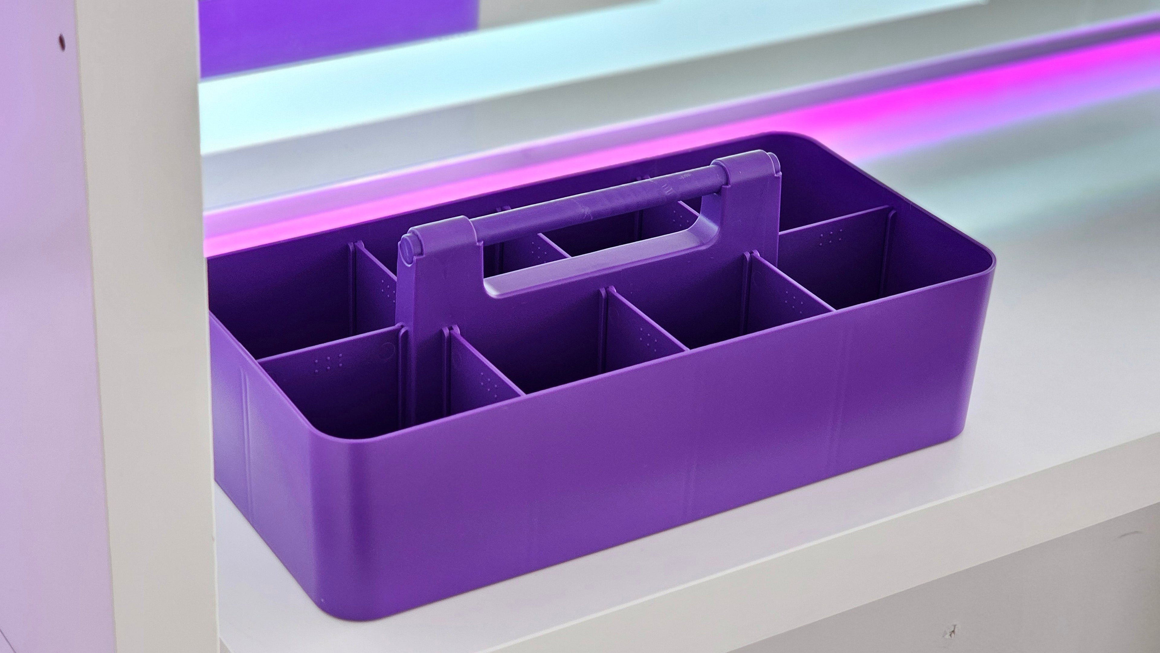 Enjoy Organizer - 2 PACK Plastic Portable Caddy DIY 8 Compartment Made In USA