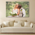 Wedding Vows With Photo On Canvas Second Anniversary Gift