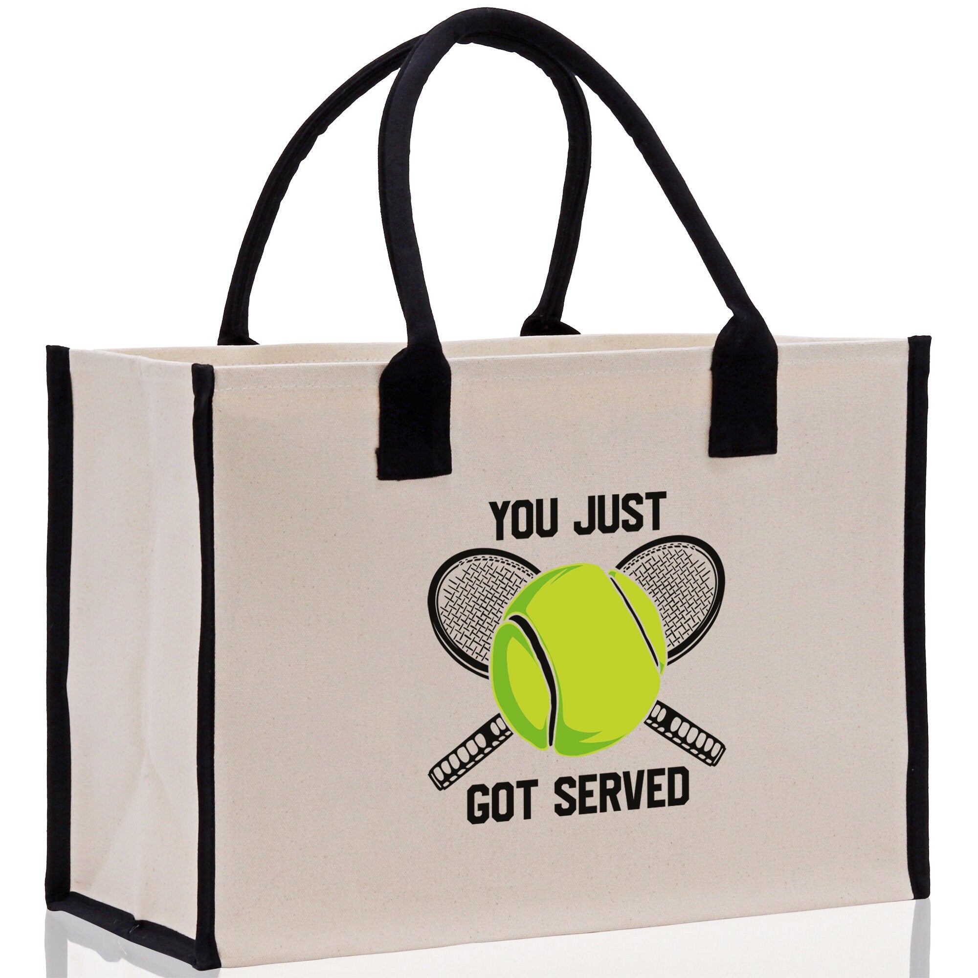 You Just Got Served Tennis Cotton Canvas Tote Bag Gift for Tennis Lover Bag Tennis Coach Gift Bag