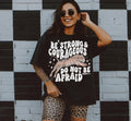 Comfort Colors Be Strong & Courageous Tiger Graphic Tee (Joshua 1:9) Shirt